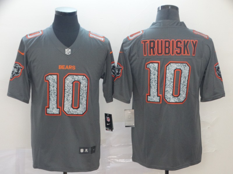 Men's Chicago Bears Mitch Trubisky #10 Gray Jersey